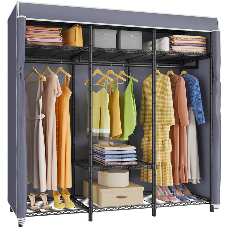 Wardrobe discount closet rack